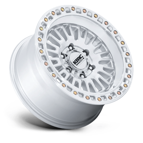 KMC AZTEC Gloss Silver W/ Machined Face 6x139.7 Wheels - product view 2