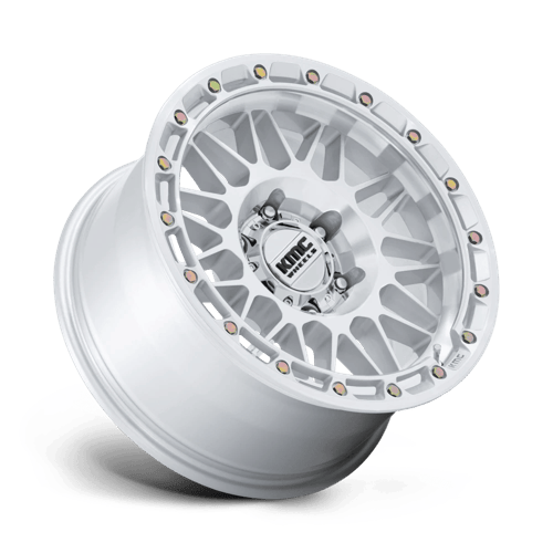 KMC ATTACK Gloss Silver W/ Machined Face 6x139.7 Wheels - product view 2