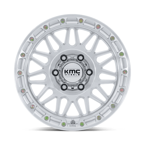 KMC ATTACK Gloss Silver W/ Machined Face 6x139.7 Wheels - product view 3