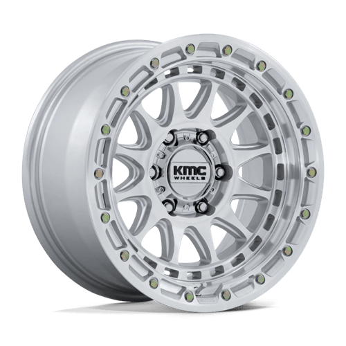 KMC CRUX Gloss Silver W/ Machined Face 6x139.7 Wheels - product view 1