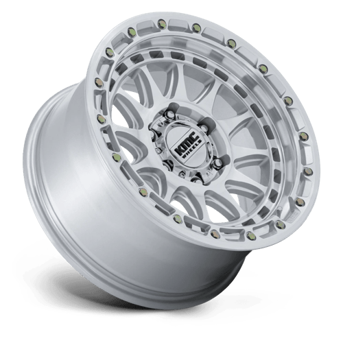 KMC CRUX Gloss Silver W/ Machined Face 6x139.7 Wheels - product view 2