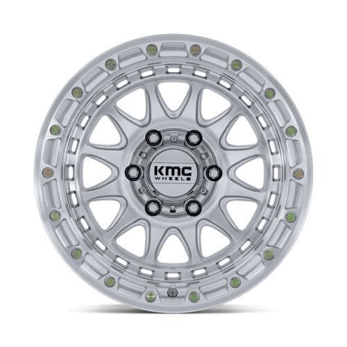 KMC CRUX Gloss Silver W/ Machined Face 6x139.7 Wheels - product view 3