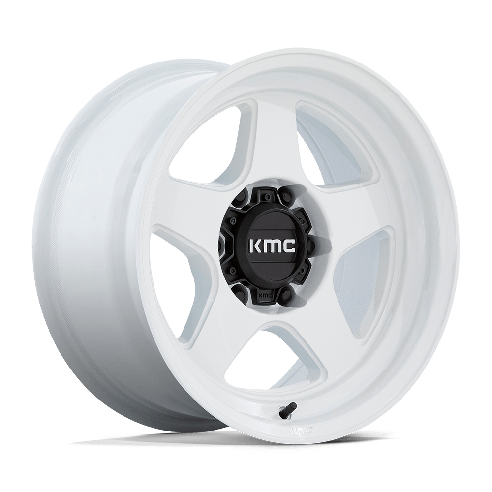 KMC LOBO Gloss White 6x139.7 Wheels - product view 4