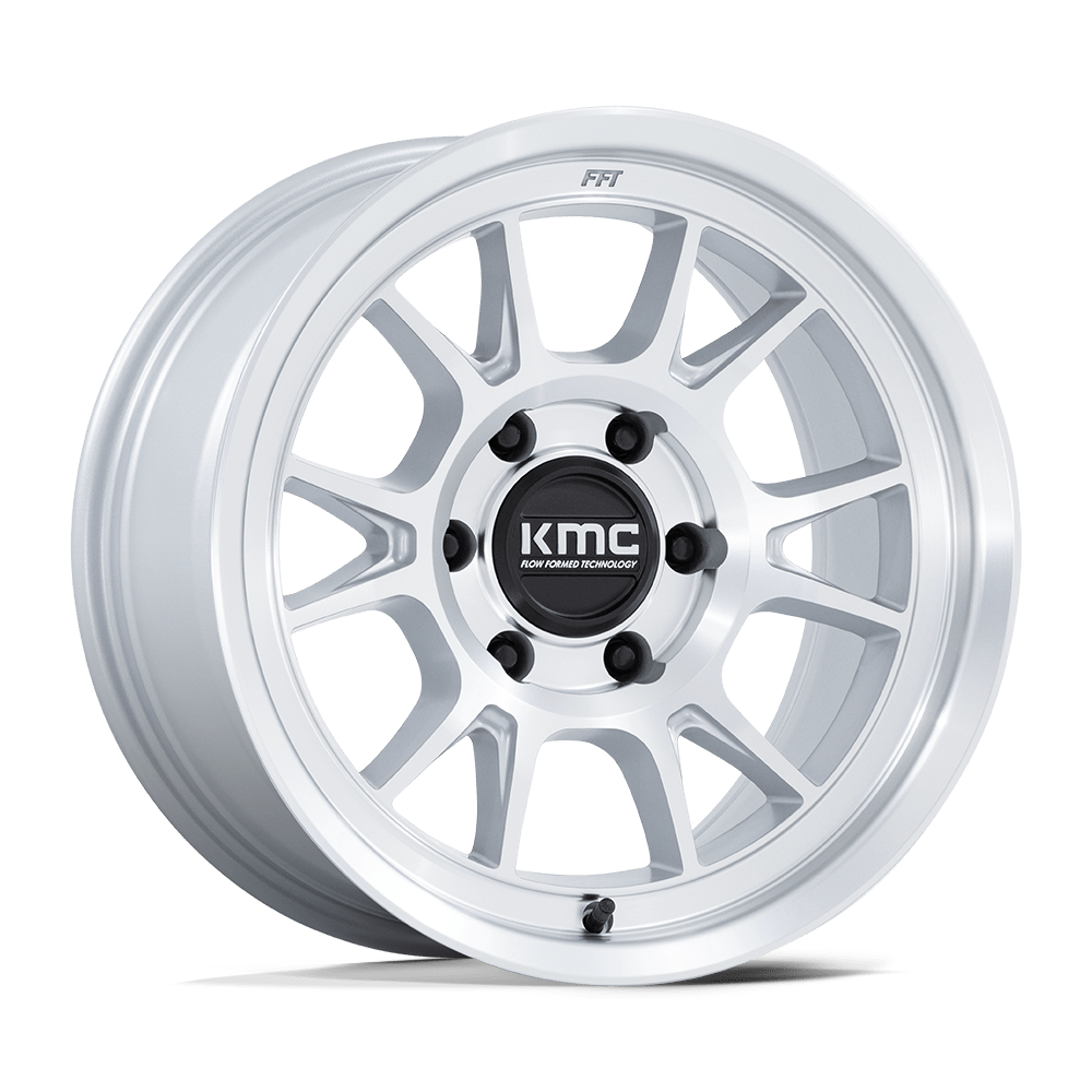 KMC RANGE Gloss Silver W/ Machined Face 6x139.7 Wheels - product view 4