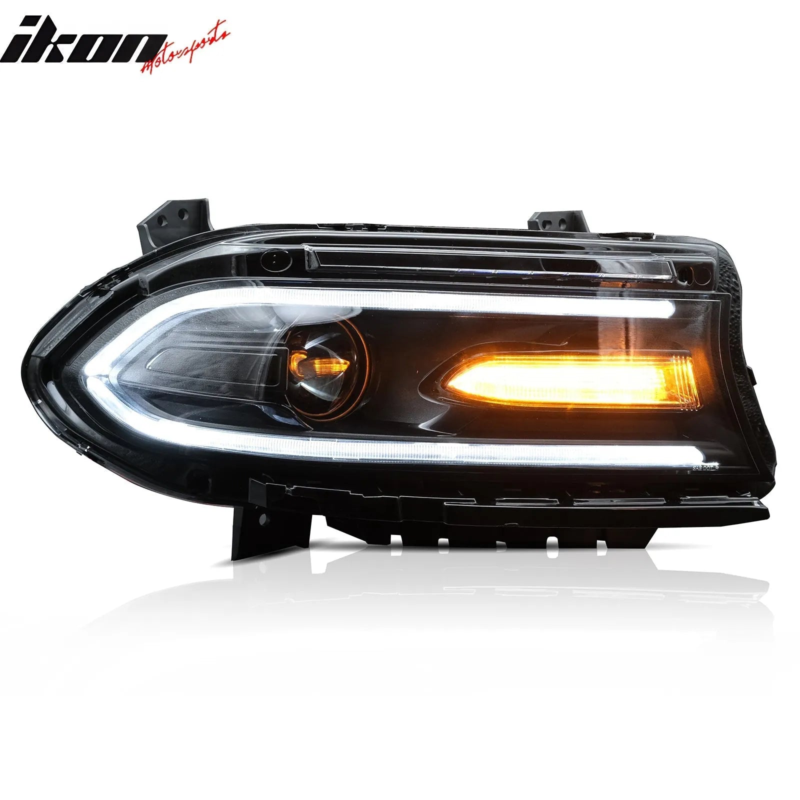 Ikon Motorsports 2015-2023 Dodge Charger DRL LED Headlights Left Right Side w/ 7 Colors