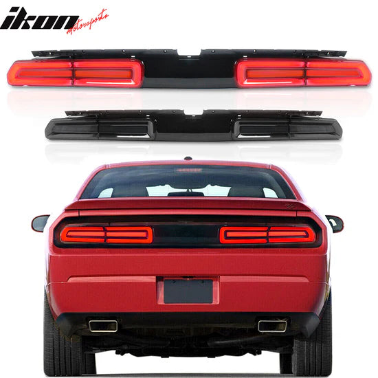 Ikon Motorsports 2008-2014 Dodge Challenger Sequential Turn Signal Tail Lights 2PC