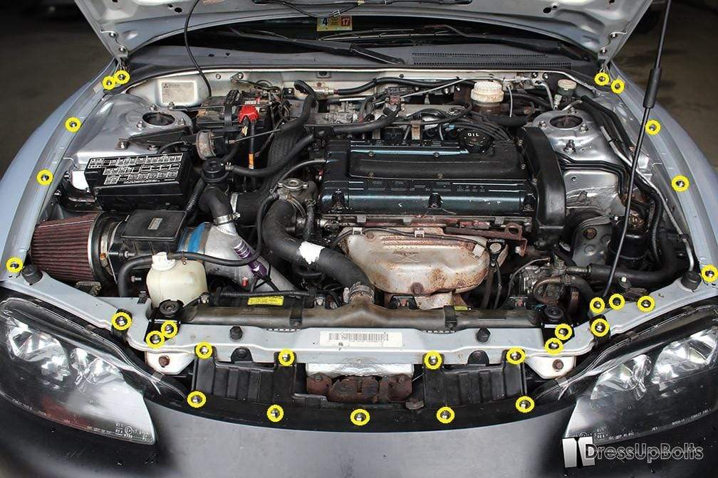 Mitsubishi 2G Eclipse (1995-1999) Titanium Partial Engine Bay Kit