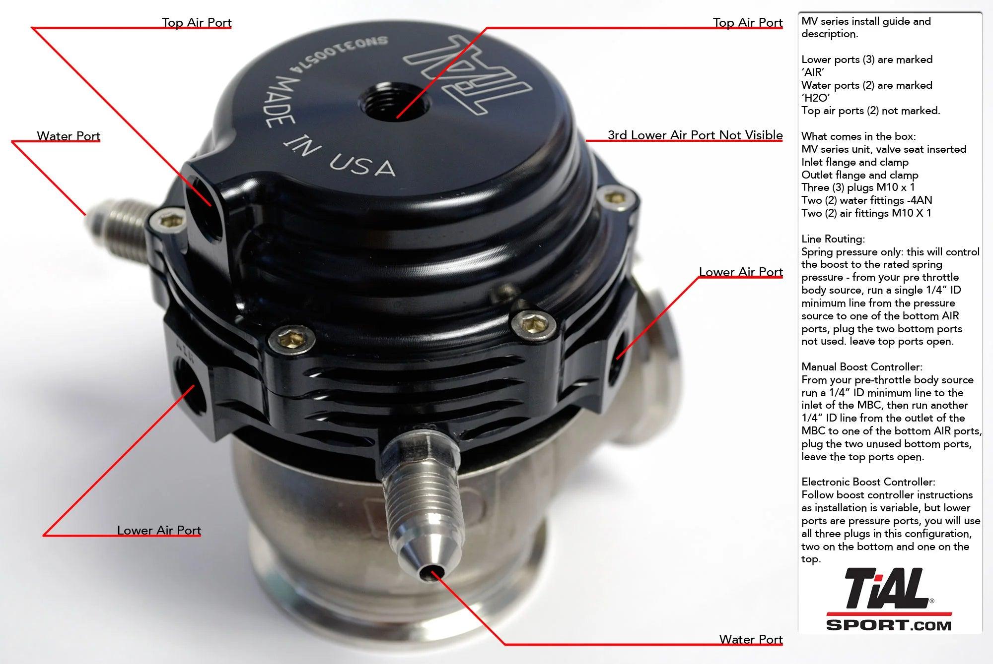 TiAL Sport MVS Wastegate 38mm (All Springs) V-Band