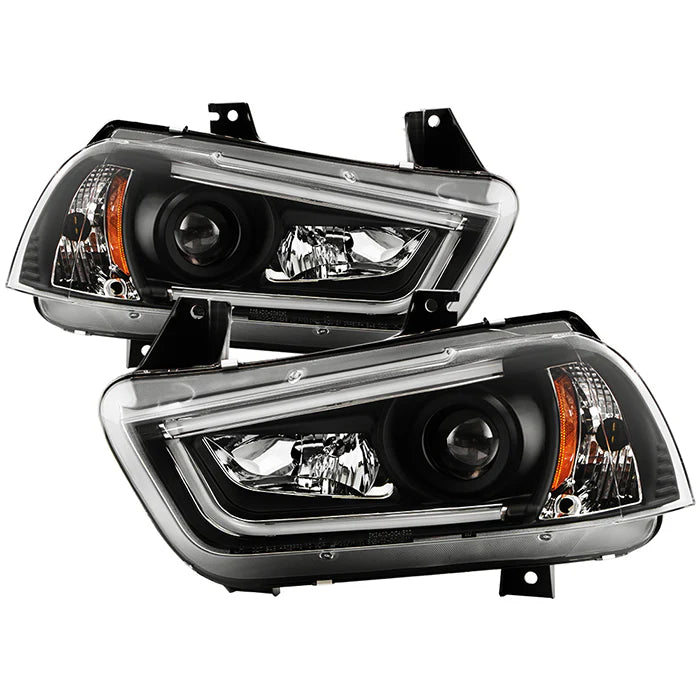 Spyder Platinum Dodge Charger 2011-2014 Factory Halogen Model Only ( Not Compatible With Factory Xenon/HID Model ) High-Power LED Module ( Low Beam ) Equipped Headlights - LED Light Tube Parking Lights