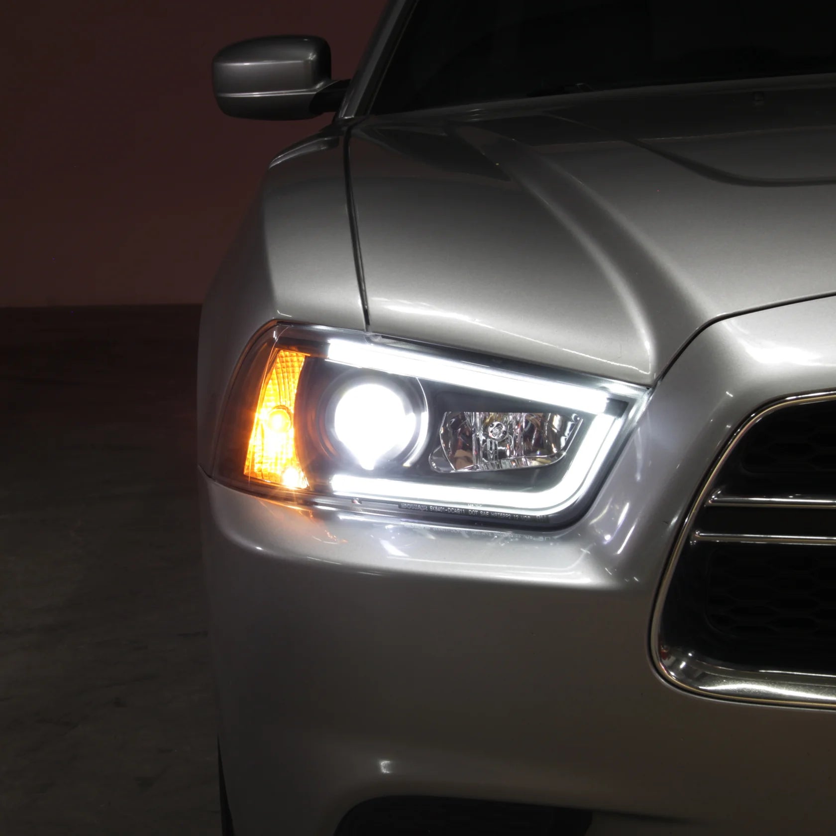 Spyder Platinum Dodge Charger 2011-2014 Factory Halogen Model Only ( Not Compatible With Factory Xenon/HID Model ) High-Power LED Module ( Low Beam ) Equipped Headlights - LED Light Tube Parking Lights