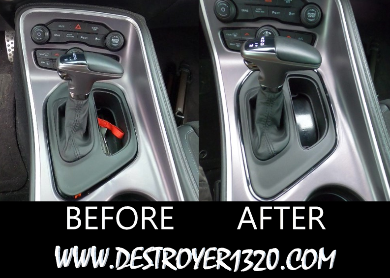 Destroyer1320 2015-2023 Dodge Challenger Steel Neutral Strap/Release Cover Plate - Laser Cut, Painted, Authentic