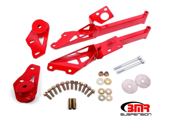 BMR Suspension Mustang S550 IRS Subframe Support Brace (Red) (2015+)