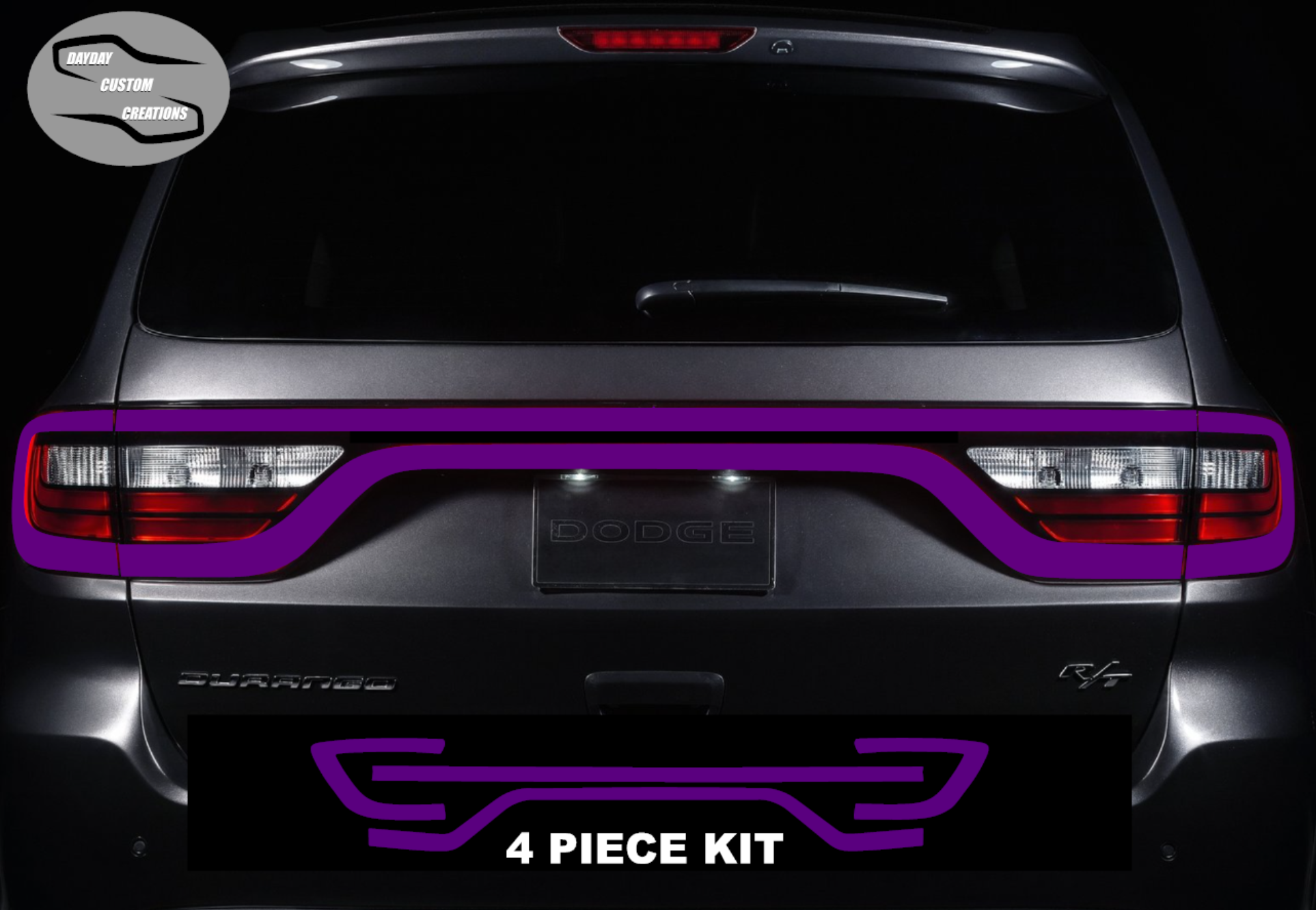 14-25 Dodge Durango Colored Taillight Tint Overlay