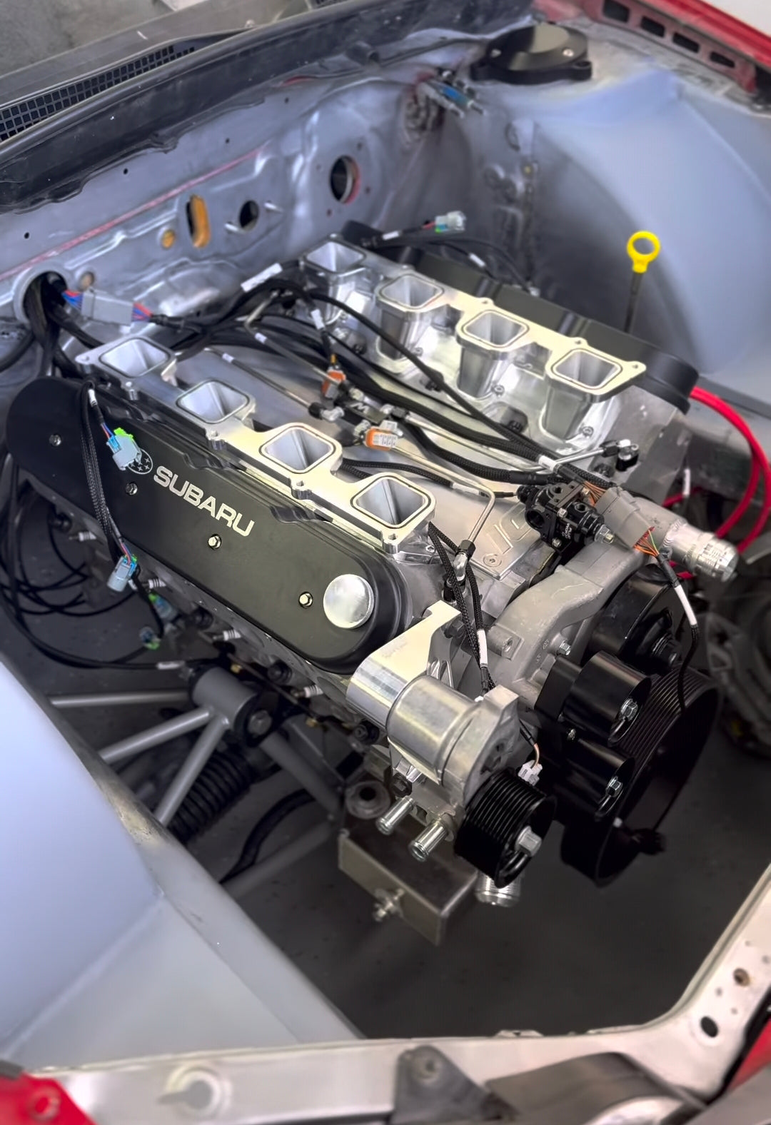 Fabworkz Billet Aluminum Adapters for Hellcat Supercharger to LS Engine Cathedral Ports