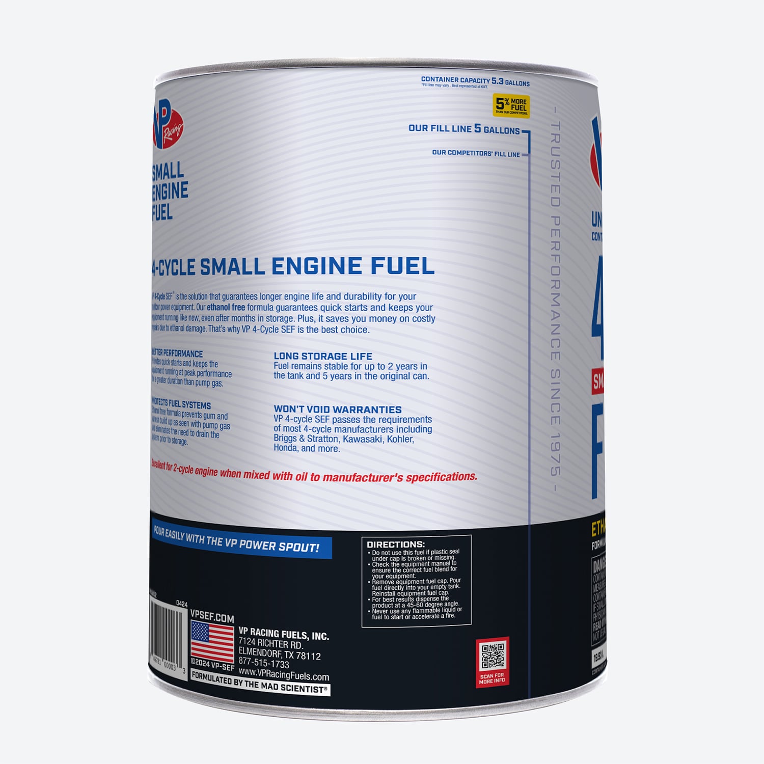 VP Racing 4-Cycle Fuel: Ethanol-Free Small Engine Fuel