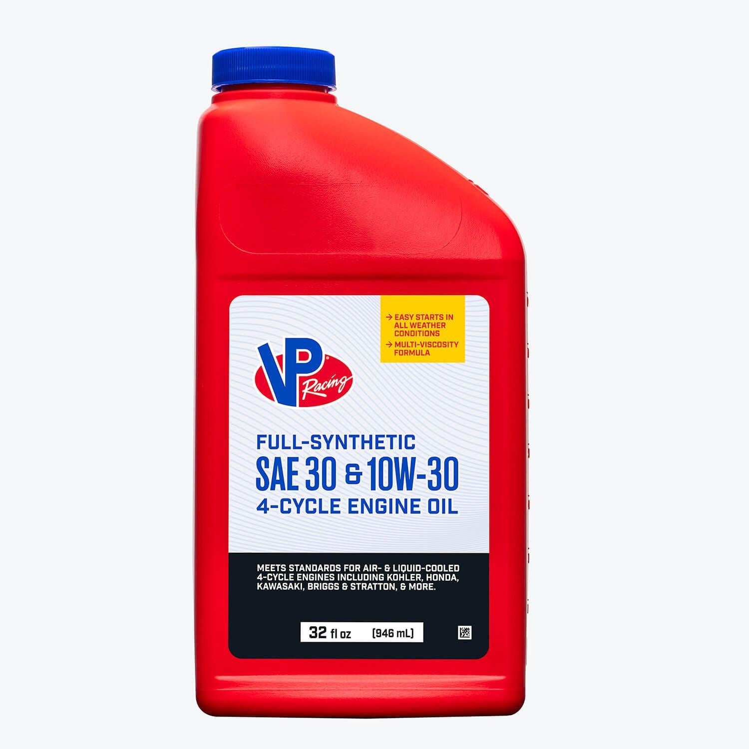 VP Racing 4-Cycle Engine Oil SAE 30 - 10W30 Full Synthetic Small Engine Oil