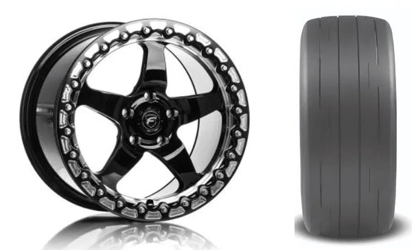 Forgestar D5 Beadlock 17x10 W/ 315 50 17 ET Street R Pair Drag Pack Bu