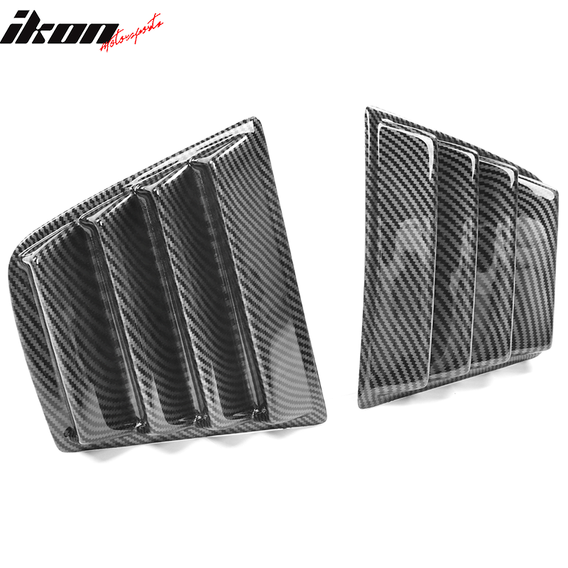 Ikon Motorsports 2008-2023 Dodge Challenger Rear Window Scoop Louver Vent