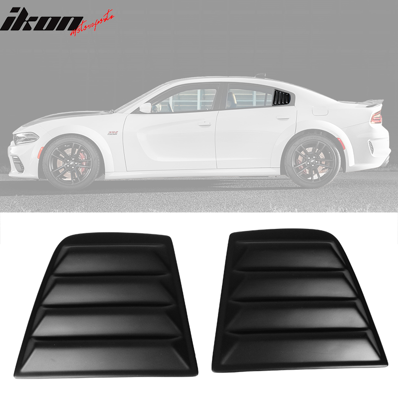 Ikon Motorsports 2008-2023 Dodge Challenger Rear Window Scoop Louver Vent