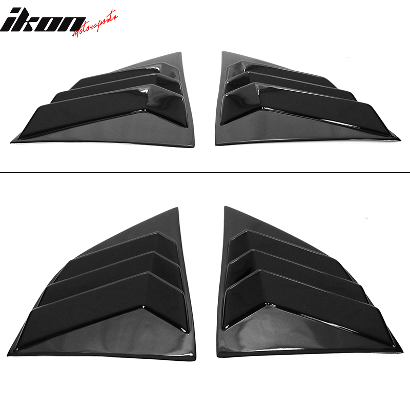 Ikon Motorsports 2008-2023 Dodge Challenger Rear Window Scoop Louver Vent