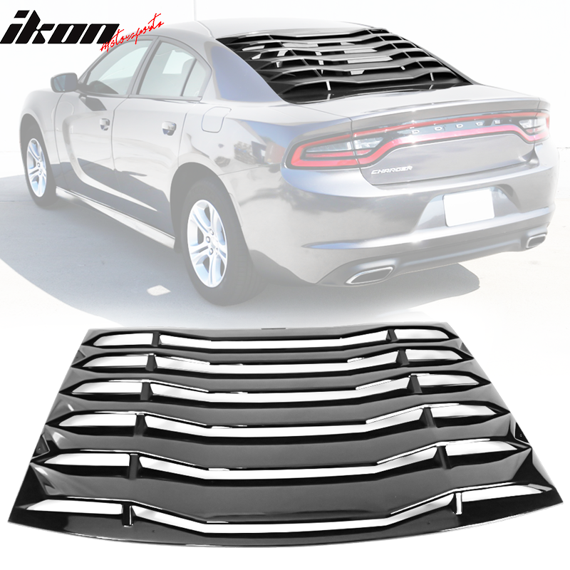 Ikon Motorsports 2008-2023 Dodge Challenger Rear Window Scoop Louver Vent