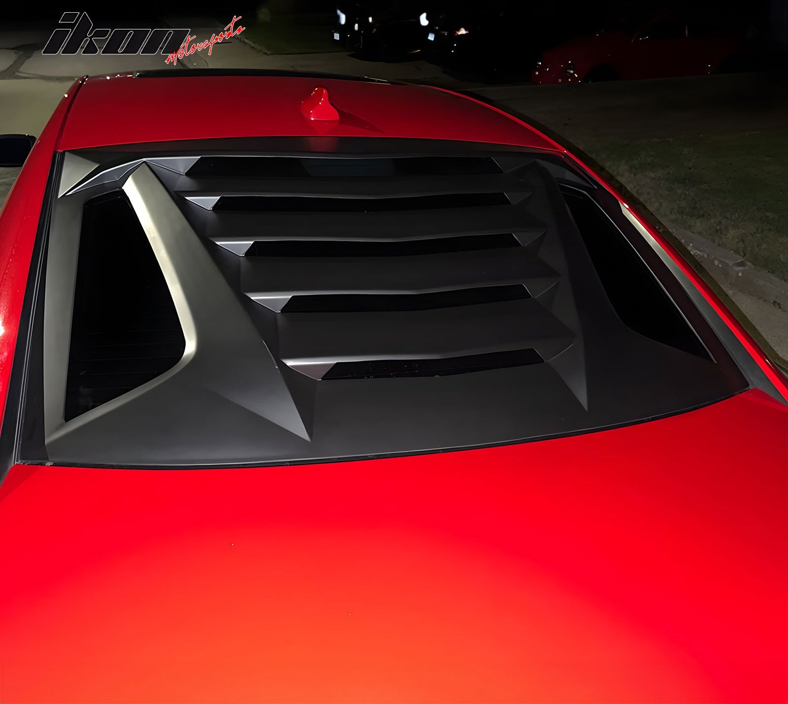 Ikon Motorsports 2008-2023 Dodge Challenger Rear Window Scoop Louver Vent