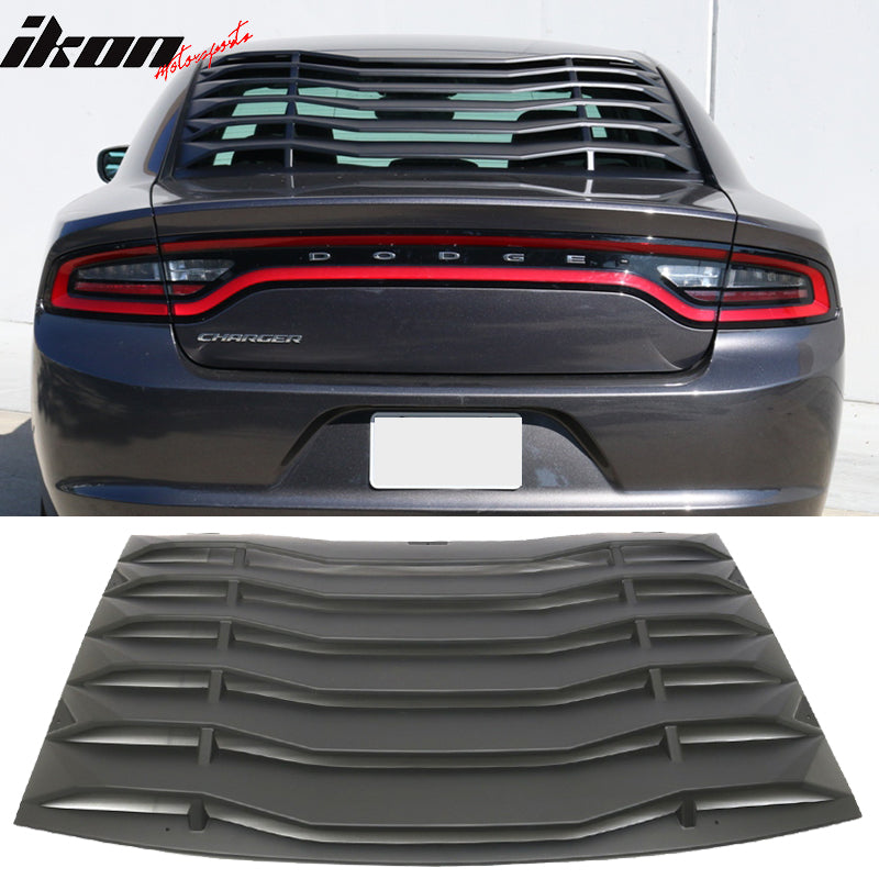 Ikon Motorsports 2008-2023 Dodge Challenger Rear Window Scoop Louver Vent