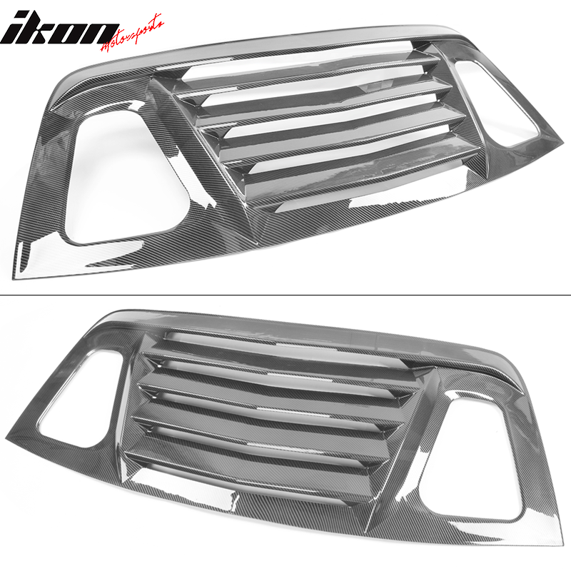 Ikon Motorsports 2008-2023 Dodge Challenger Rear Window Scoop Louver Vent