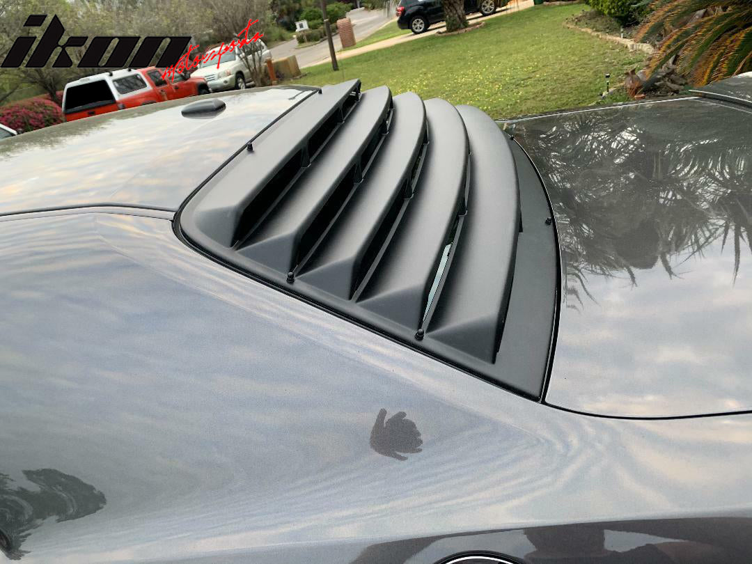 Ikon Motorsports 2008-2023 Dodge Challenger Rear Window Scoop Louver Vent