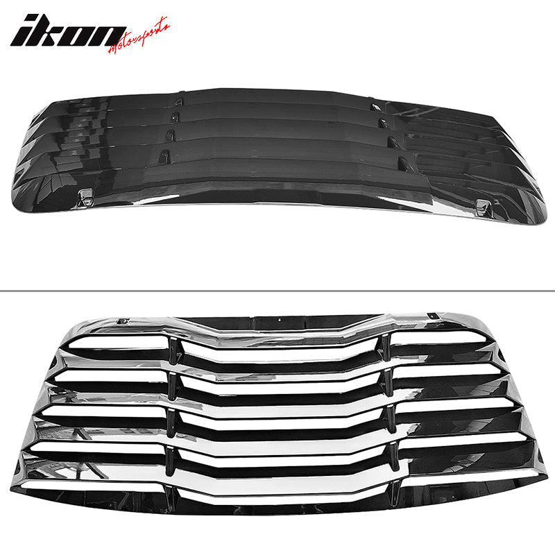 Ikon Motorsports 2008-2023 Dodge Challenger Rear Window Scoop Louver Vent