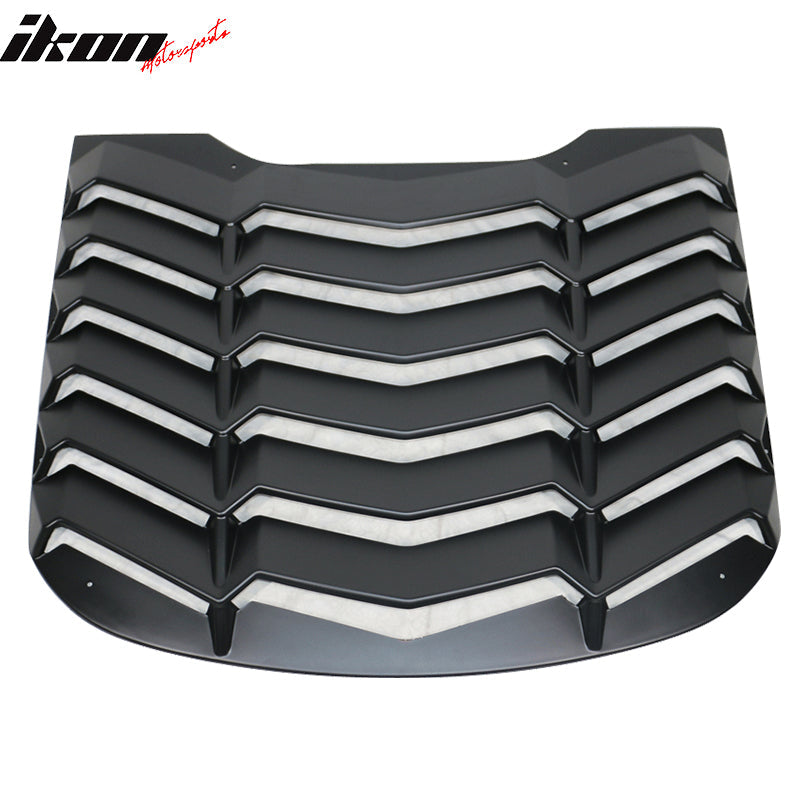 2015-2023 Ford Mustang IKON Black Rear Window Louver Side Louvers ABS