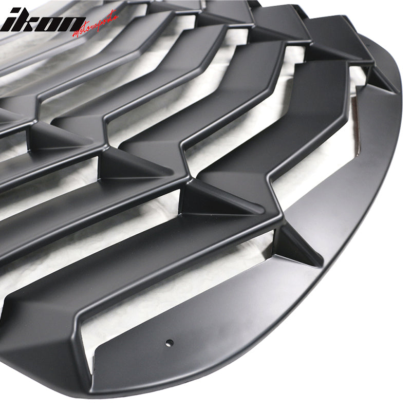 2015-2023 Ford Mustang IKON Black Rear Window Louver Side Louvers ABS