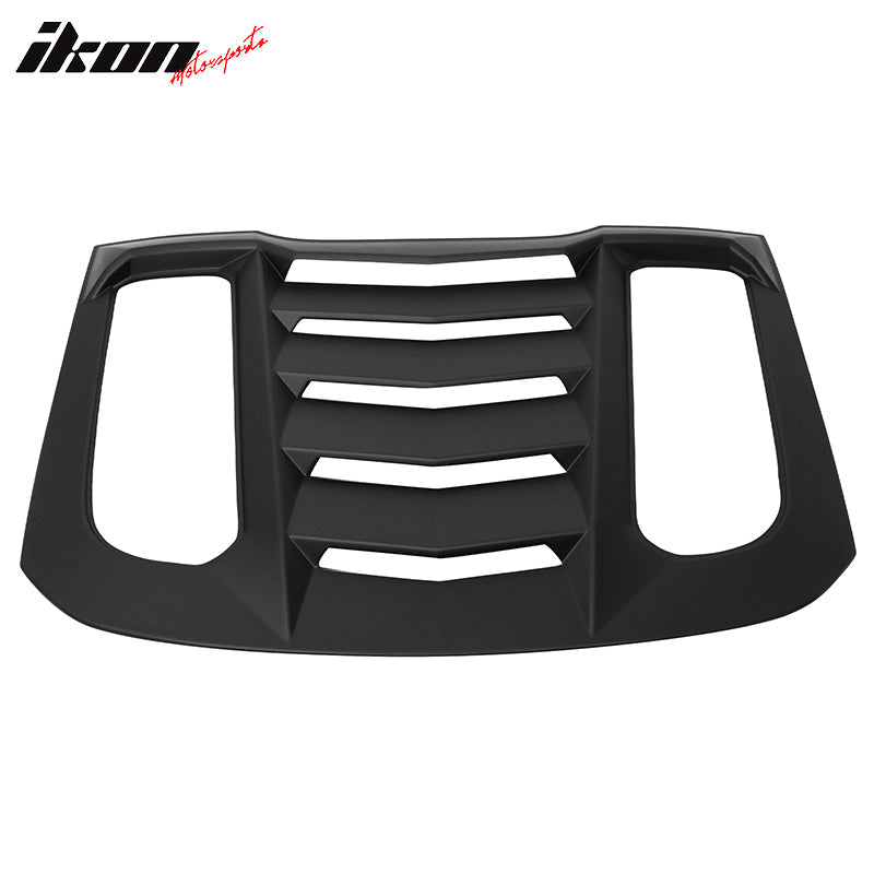 2024 Ford Mustang V2 Style Matte Black Rear Window Louvers ABS