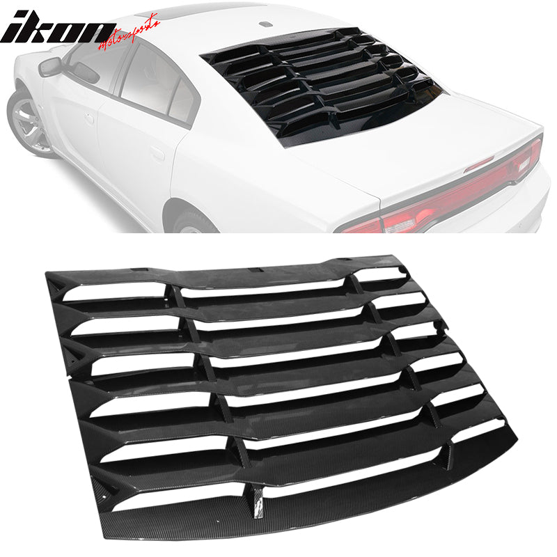 Ikon Motorsports 2008-2023 Dodge Challenger Rear Window Scoop Louver Vent