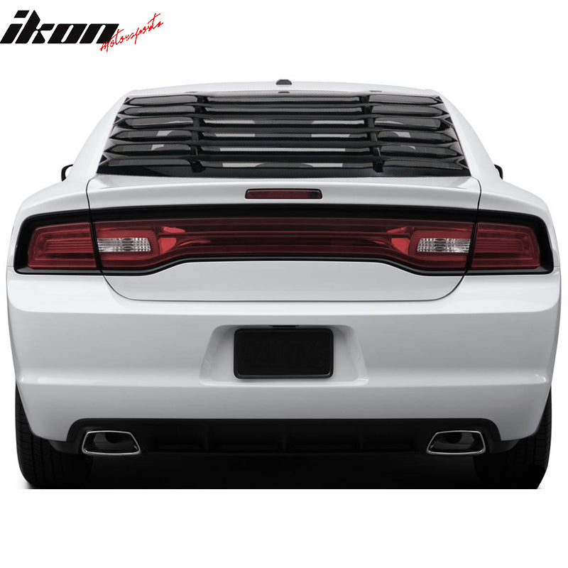 Ikon Motorsports 2008-2023 Dodge Challenger Rear Window Scoop Louver Vent