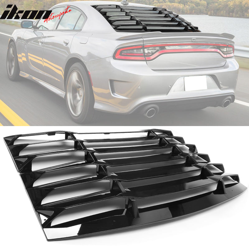 Ikon Motorsports 2008-2023 Dodge Challenger Rear Window Scoop Louver Vent