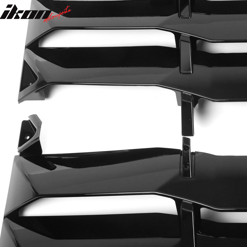 Ikon Motorsports 2008-2023 Dodge Challenger Rear Window Scoop Louver Vent