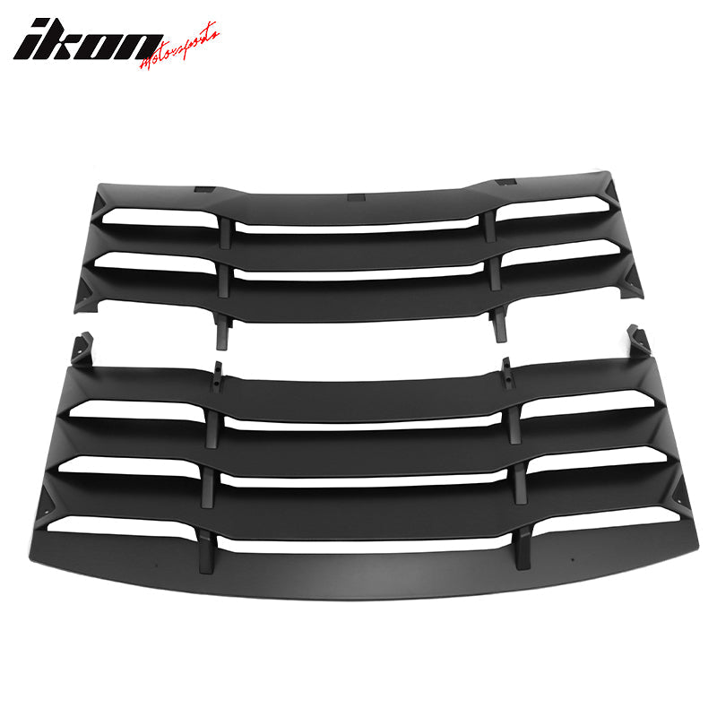 Ikon Motorsports 2008-2023 Dodge Challenger Rear Window Scoop Louver Vent