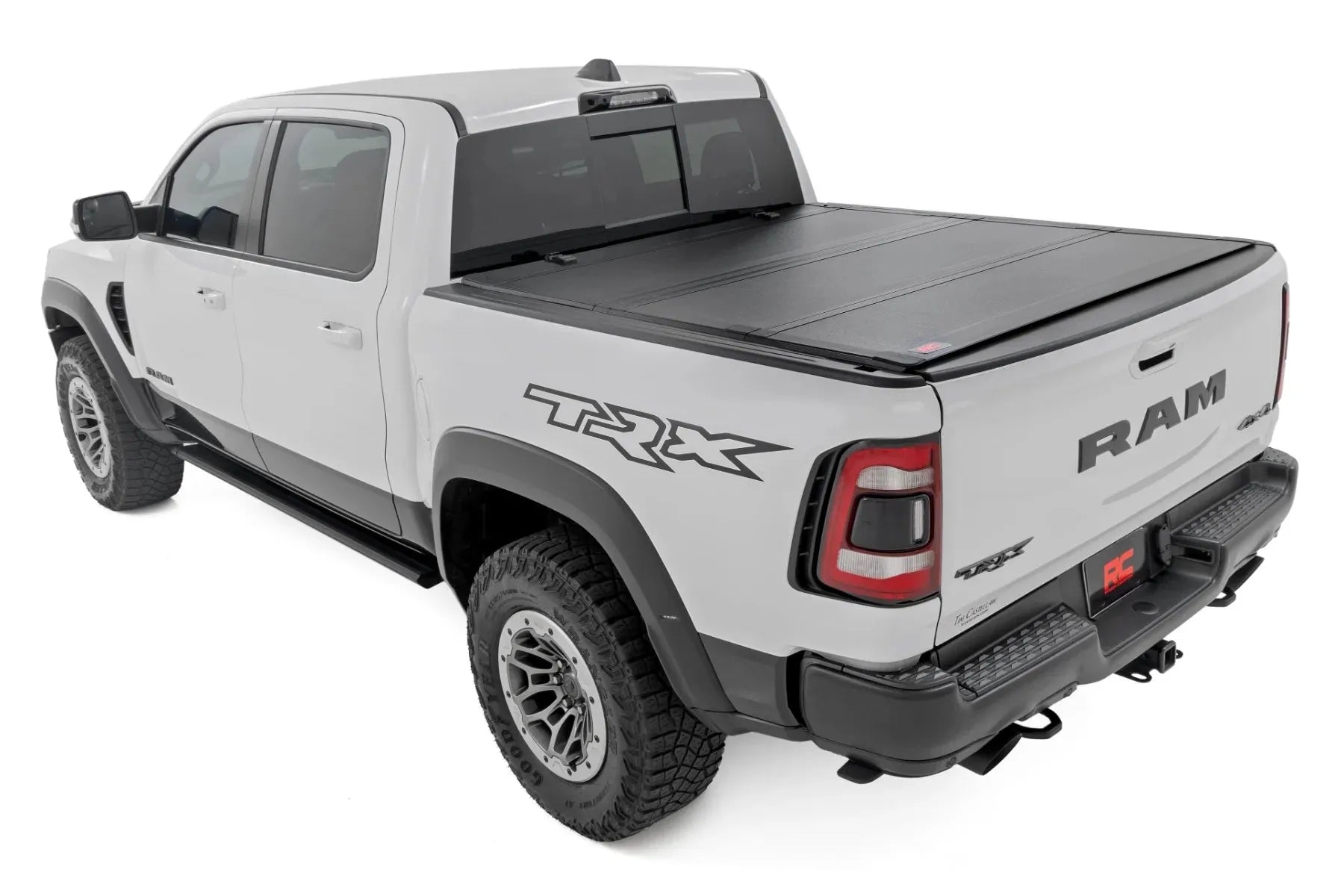 Rough Country Hard Tri-Fold Flip Up Bed Cover 2019-2025 Ram 1500, RHO & TRX