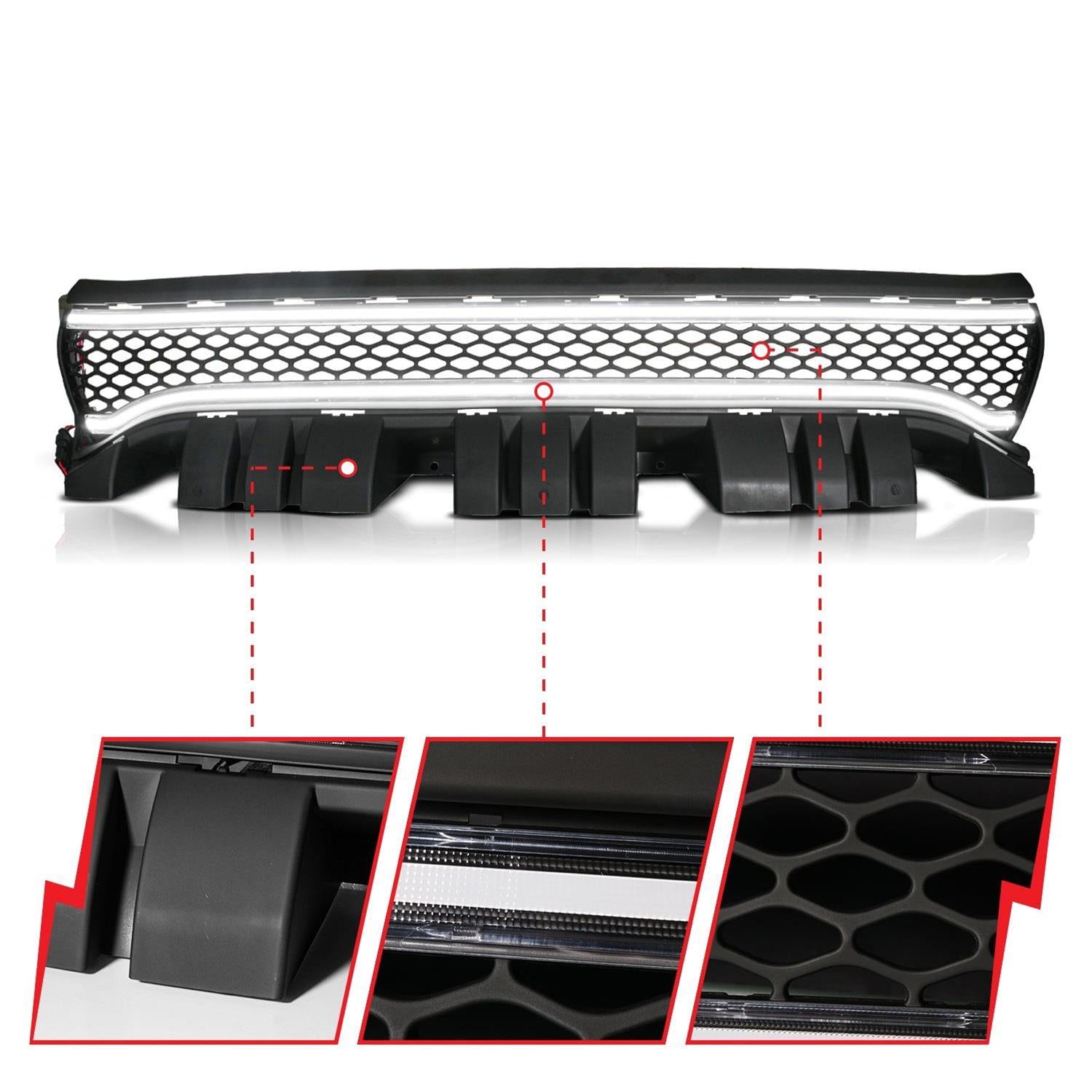 2015-2023 Dodge Charger SRT ANZO USA Light Up Grille