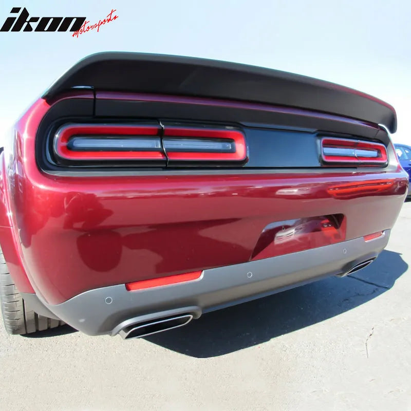 Ikon Motorsports 2008-2023 Dodge Challenger Painted Rear Trunk Spoiler Wing Lip ABS