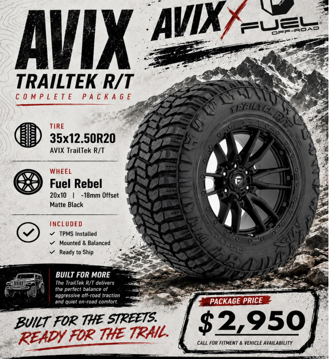 Fuel Rebel Wheel & Tire Combo 2021-2026 Ram RHO & TRX