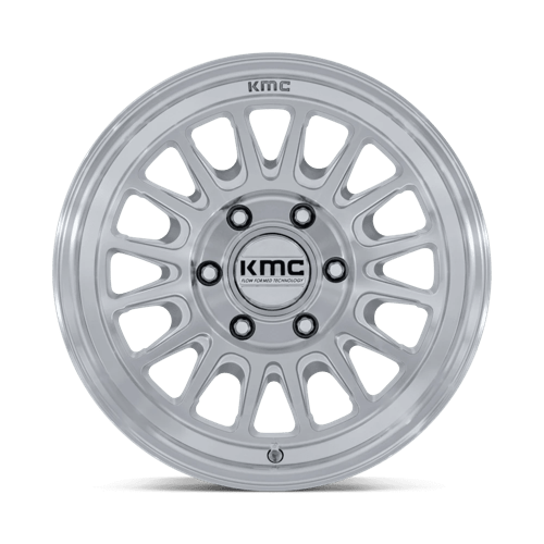 KMC FFT Gloss Silver Machined Wheel