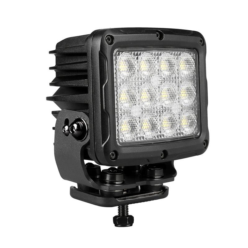 Go Rhino Xplor Bright Series Rectangle SingleLED Spot Light Kit (Surface Mount) 5in. - Blk (Pair)