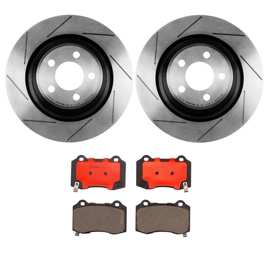 Brembo OE Style Replacement 06-2023 Dodge Charger / Challenger / 300 SRT 4 Piston Rear Pads & Rotors