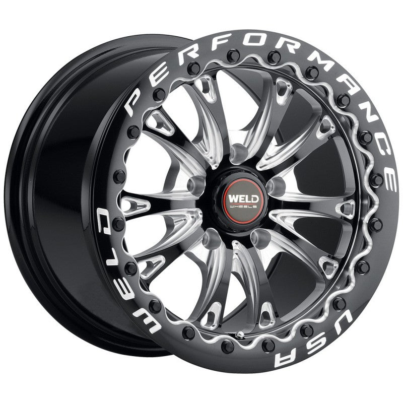 Weld Belmont Beadlock Drag Gloss Black Wheel S550 / S650 Mustang Fitment