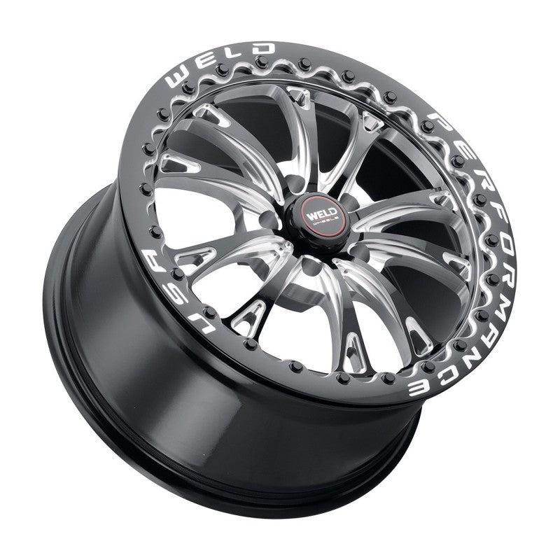 Weld Belmont Beadlock Drag Gloss Black Wheel S550 / S650 Mustang Fitment