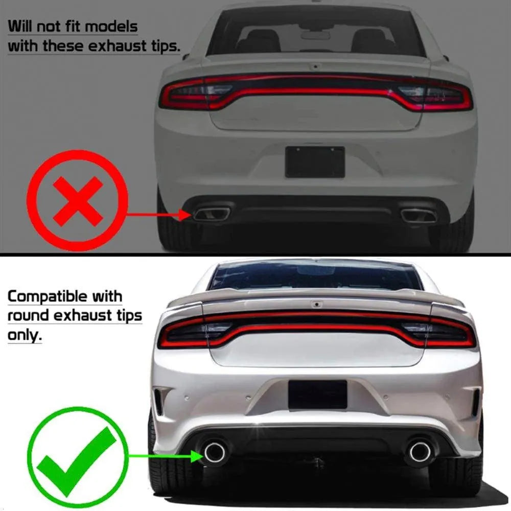 Ikon Motorsports Rear Diffuser for 2015-2023 Dodge Charger SRT OEM Style Matte Black PP