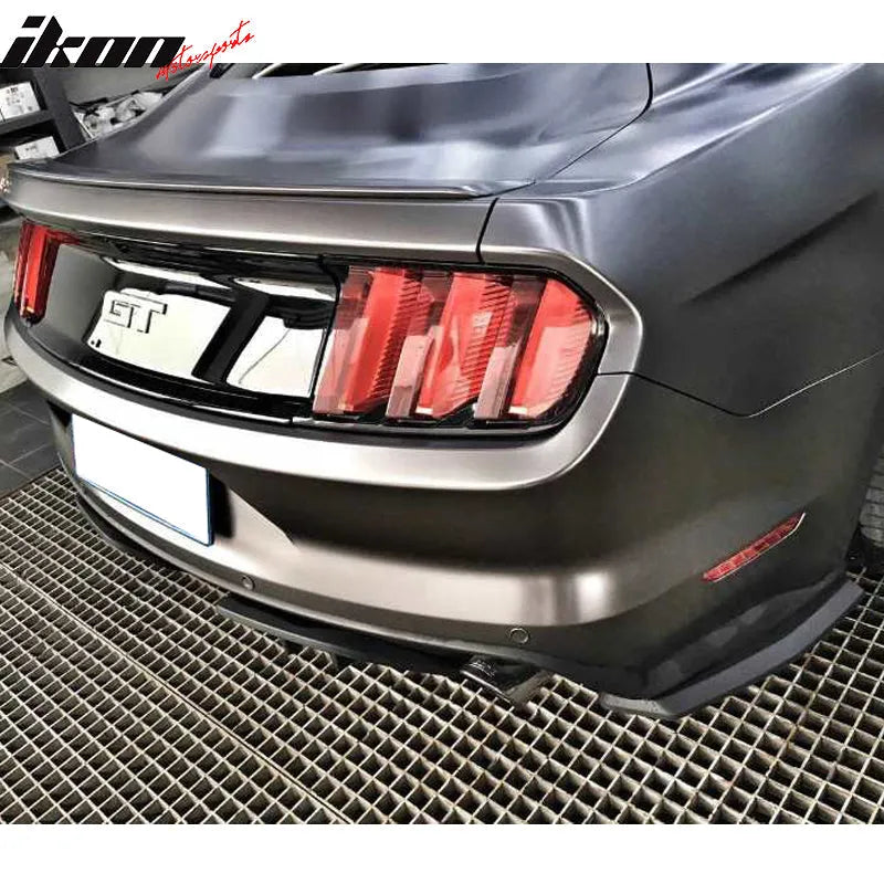 2015-2017 Ford Mustang R Style 3PCS Rear Bumper Lip Diffuser Panel ABS