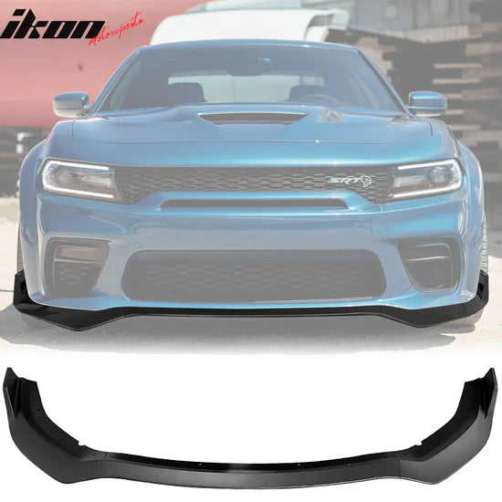 Ikon Motorsports 2020-2023 Dodge Charger Widebody IKON V1 Style Front Bumper Lip 3PCS